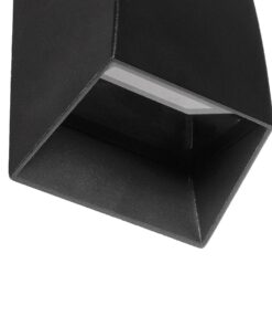 kelvo® FLUX KLV-101-0119 Φωτιστικό Τοίχου / Απλίκα LED 6W 750lm 30° AC 220-240V Αδιάβροχο IP65 Θερμό Λευκό 2700K – Bridgelux COB Chip & TÜV SÜD Driver – Μαύρο Ματ – Μ5 x Π8.5 x Υ17cm – 5 Χρόνια Εγγύηση