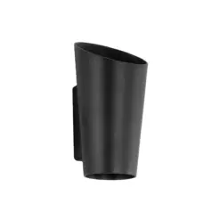 GLOBOSTAR® GANETTI 60671 Μοντέρνο Φωτιστικό Τοίχου - Απλίκα LED 10W 1250lm 60° AC 220-240V Αδιάβροχο IP65 Θερμό Λευκό 2700K - Bridgelux COB Chip & TÜV SÜD Driver - Μαύρο Ματ - Μ9.5 x Π11 x Υ19cm - 5 Χρόνια Εγγύηση