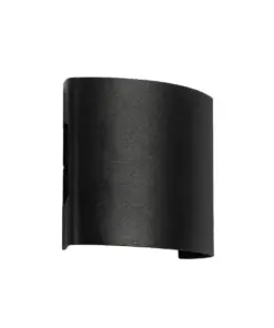 GLOBOSTAR® SIXOAD 60676 Μοντέρνο Φωτιστικό Τοίχου - Απλίκα LED 4W 500lm 30° AC 220-240V Αδιάβροχο IP65 Θερμό Λευκό 2700K - CREE XPE Chip & TÜV SÜD Driver - Μαύρο Ματ - Μ8.5 x Π3.5 x Υ8cm - 5 Χρόνια Εγγύηση