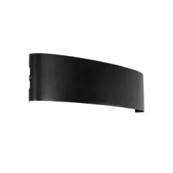 GLOBOSTAR® SIXOAD 60678 Μοντέρνο Φωτιστικό Τοίχου - Απλίκα LED 24W 3000lm 30° AC 220-240V Αδιάβροχο IP65 Θερμό Λευκό 2700K - CREE XPE Chip & TÜV SÜD Driver - Μαύρο Ματ - Μ32 x Π5.5 x Υ8cm - 5 Χρόνια Εγγύηση