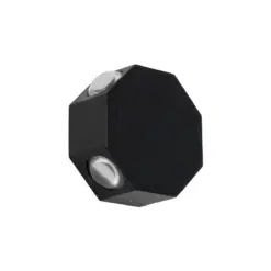 GLOBOSTAR® HIKARI 60687 Μοντέρνο Φωτιστικό Τοίχου - Απλίκα LED 8W 1000lm 30° AC 220-240V Αδιάβροχο IP65 Θερμό Λευκό 2700K - CREE XPE Chip & TÜV SÜD Driver - Μαύρο Ματ - Μ10 x Π4 x Υ10cm - 5 Χρόνια Εγγύηση