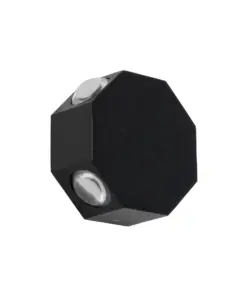 GLOBOSTAR® HIKARI 60687 Μοντέρνο Φωτιστικό Τοίχου - Απλίκα LED 8W 1000lm 30° AC 220-240V Αδιάβροχο IP65 Θερμό Λευκό 2700K - CREE XPE Chip & TÜV SÜD Driver - Μαύρο Ματ - Μ10 x Π4 x Υ10cm - 5 Χρόνια Εγγύηση