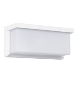 Alternative view of GLOBOSTAR® CITYSCAPE 60697 Μοντέρνο Φωτιστικό Τοίχου - Απλίκα LED 18W 1890lm 120° AC 220-240V Αδιάβροχο IP65 Φυσικό Λευκό 4500K - Bridgelux SMD Chip - Λευκό Ματ - Μ23.5 x Π11 x Υ10cm - 3 Χρόνια Εγγύηση