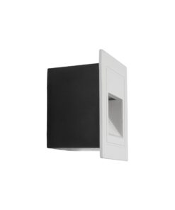kelvo® STEPART KLV-101-0079 Χωνευτό Φωτιστικό Σκαλοπατιού / Διαδρόμου LED 3W 375lm 45° AC 220-240V Αδιάβροχο IP65 Θερμό Λευκό 2700K – Lumileds SMD Chip & TÜV SÜD Driver – Λευκό Ματ – Μ8.5 x Π5 x Υ8.5cm / Q6.7 x 6.7cm – 5 Χρόνια Εγγύηση