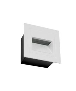 kelvo® STEPART KLV-101-0079 Χωνευτό Φωτιστικό Σκαλοπατιού / Διαδρόμου LED 3W 375lm 45° AC 220-240V Αδιάβροχο IP65 Θερμό Λευκό 2700K – Lumileds SMD Chip & TÜV SÜD Driver – Λευκό Ματ – Μ8.5 x Π5 x Υ8.5cm / Q6.7 x 6.7cm – 5 Χρόνια Εγγύηση