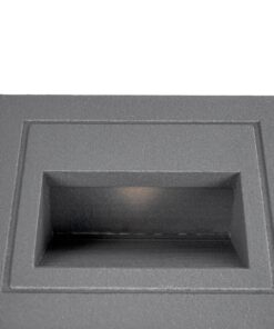 kelvo® STEPART KLV-101-0078 Χωνευτό Φωτιστικό Σκαλοπατιού / Διαδρόμου LED 3W 375lm 45° AC 220-240V Αδιάβροχο IP65 Θερμό Λευκό 2700K – Lumileds SMD Chip & TÜV SÜD Driver – Γκρι Ανθρακί Ματ – Μ8.5 x Π5 x Υ8.5cm / Q6.7 x 6.7cm – 5 Χρόνια Εγγύηση