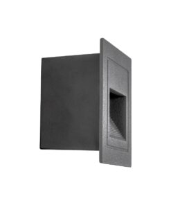 kelvo® STEPART KLV-101-0078 Χωνευτό Φωτιστικό Σκαλοπατιού / Διαδρόμου LED 3W 375lm 45° AC 220-240V Αδιάβροχο IP65 Θερμό Λευκό 2700K – Lumileds SMD Chip & TÜV SÜD Driver – Γκρι Ανθρακί Ματ – Μ8.5 x Π5 x Υ8.5cm / Q6.7 x 6.7cm – 5 Χρόνια Εγγύηση