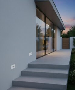 kelvo® STEPART KLV-101-0082 Χωνευτό Φωτιστικό Σκαλοπατιού / Διαδρόμου LED 3W 375lm 45° AC 220-240V Αδιάβροχο IP65 Θερμό Λευκό 2700K – Lumileds SMD Chip & TÜV SÜD Driver – Λευκό Ματ – Μ10.5 x Π4.5 x Υ6cm / Q9.1 x 4.5cm – 5 Χρόνια Εγγύηση