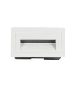 kelvo® STEPART KLV-101-0082 Χωνευτό Φωτιστικό Σκαλοπατιού / Διαδρόμου LED 3W 375lm 45° AC 220-240V Αδιάβροχο IP65 Θερμό Λευκό 2700K – Lumileds SMD Chip & TÜV SÜD Driver – Λευκό Ματ – Μ10.5 x Π4.5 x Υ6cm / Q9.1 x 4.5cm – 5 Χρόνια Εγγύηση