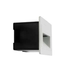 kelvo® STEPART KLV-101-0082 Χωνευτό Φωτιστικό Σκαλοπατιού / Διαδρόμου LED 3W 375lm 45° AC 220-240V Αδιάβροχο IP65 Θερμό Λευκό 2700K – Lumileds SMD Chip & TÜV SÜD Driver – Λευκό Ματ – Μ10.5 x Π4.5 x Υ6cm / Q9.1 x 4.5cm – 5 Χρόνια Εγγύηση
