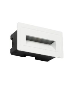 kelvo® STEPART KLV-101-0082 Χωνευτό Φωτιστικό Σκαλοπατιού / Διαδρόμου LED 3W 375lm 45° AC 220-240V Αδιάβροχο IP65 Θερμό Λευκό 2700K – Lumileds SMD Chip & TÜV SÜD Driver – Λευκό Ματ – Μ10.5 x Π4.5 x Υ6cm / Q9.1 x 4.5cm – 5 Χρόνια Εγγύηση