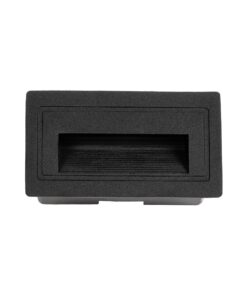 kelvo® STEPART KLV-101-0080 Χωνευτό Φωτιστικό Σκαλοπατιού / Διαδρόμου LED 3W 375lm 45° AC 220-240V Αδιάβροχο IP65 Θερμό Λευκό 2700K – Lumileds SMD Chip & TÜV SÜD Driver – Μαύρο Ματ – Μ10.5 x Π4.5 x Υ6cm / Q9.1 x 4.5cm – 5 Χρόνια Εγγύηση