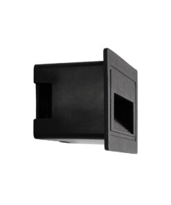 kelvo® STEPART KLV-101-0080 Χωνευτό Φωτιστικό Σκαλοπατιού / Διαδρόμου LED 3W 375lm 45° AC 220-240V Αδιάβροχο IP65 Θερμό Λευκό 2700K – Lumileds SMD Chip & TÜV SÜD Driver – Μαύρο Ματ – Μ10.5 x Π4.5 x Υ6cm / Q9.1 x 4.5cm – 5 Χρόνια Εγγύηση