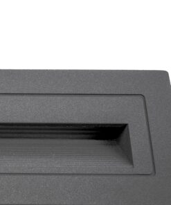 kelvo® STEPART KLV-101-0087 Χωνευτό Φωτιστικό Σκαλοπατιού / Διαδρόμου LED 4W 500lm 45° AC 220-240V Αδιάβροχο IP65 Θερμό Λευκό 2700K – Lumileds SMD Chip & TÜV SÜD Driver – Γκρι Ανθρακί Ματ – Μ21 x Π5.5 x Υ6.5cm / Q20.3 x 5.6cm – 5 Χρόνια Εγγύηση