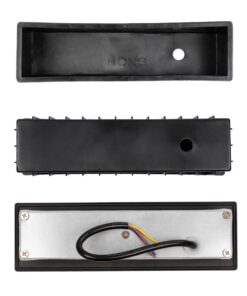kelvo® STEPART KLV-101-0086 Χωνευτό Φωτιστικό Σκαλοπατιού / Διαδρόμου LED 4W 500lm 45° AC 220-240V Αδιάβροχο IP65 Θερμό Λευκό 2700K – Lumileds SMD Chip & TÜV SÜD Driver – Μαύρο Ματ – Μ21 x Π5.5 x Υ6.5cm / Q20.3 x 5.6cm – 5 Χρόνια Εγγύηση