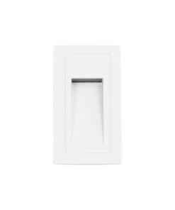 kelvo® STEPART KLV-101-0091 Χωνευτό Φωτιστικό Σκαλοπατιού / Διαδρόμου LED 3W 375lm 45° AC 220-240V Αδιάβροχο IP65 Θερμό Λευκό 2700K – Lumileds SMD Chip & TÜV SÜD Driver – Λευκό Ματ – Μ6 x Π5.5 x Υ10cm / Q5 x 9.6cm – 5 Χρόνια Εγγύηση