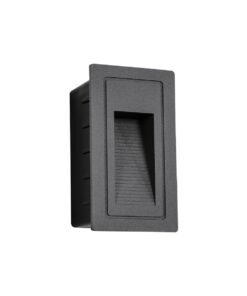 kelvo® STEPART KLV-101-0090 Χωνευτό Φωτιστικό Σκαλοπατιού / Διαδρόμου LED 3W 375lm 45° AC 220-240V Αδιάβροχο IP65 Θερμό Λευκό 2700K – Lumileds SMD Chip & TÜV SÜD Driver – Γκρι Ανθρακί Ματ – Μ6 x Π5.5 x Υ10cm / Q5 x 9.6cm – 5 Χρόνια Εγγύηση