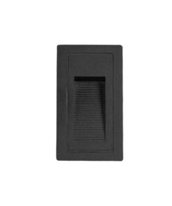 kelvo® STEPART KLV-101-0089 Χωνευτό Φωτιστικό Σκαλοπατιού / Διαδρόμου LED 3W 375lm 45° AC 220-240V Αδιάβροχο IP65 Θερμό Λευκό 2700K – Lumileds SMD Chip & TÜV SÜD Driver – Μαύρο Ματ – Μ6 x Π5.5 x Υ10cm / Q5 x 9.6cm – 5 Χρόνια Εγγύηση