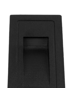 kelvo® STEPART KLV-101-0089 Χωνευτό Φωτιστικό Σκαλοπατιού / Διαδρόμου LED 3W 375lm 45° AC 220-240V Αδιάβροχο IP65 Θερμό Λευκό 2700K – Lumileds SMD Chip & TÜV SÜD Driver – Μαύρο Ματ – Μ6 x Π5.5 x Υ10cm / Q5 x 9.6cm – 5 Χρόνια Εγγύηση