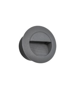 kelvo® STEPART KLV-101-0075 Χωνευτό Φωτιστικό Σκαλοπατιού / Διαδρόμου LED 3W 375lm 45° AC 220-240V Αδιάβροχο IP65 Θερμό Λευκό 2700K – Lumileds SMD Chip & TÜV SÜD Driver – Γκρι Ανθρακί Ματ – Μ8.3 x Π4.5 x Υ8.3cm / Q6.6 x 6.6cm – 5 Χρόνια Εγγύηση