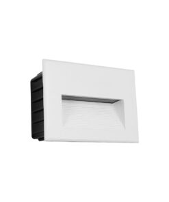 kelvo® STEPART KLV-101-0085 Χωνευτό Φωτιστικό Σκαλοπατιού / Διαδρόμου LED 3W 375lm 45° AC 220-240V Αδιάβροχο IP65 Θερμό Λευκό 2700K – Lumileds SMD Chip & TÜV SÜD Driver – Λευκό Ματ – Μ11.5 x Π5.3 x Υ8.3cm / Q10.6 x 7.6cm – 5 Χρόνια Εγγύηση