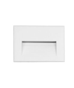 kelvo® STEPART KLV-101-0085 Χωνευτό Φωτιστικό Σκαλοπατιού / Διαδρόμου LED 3W 375lm 45° AC 220-240V Αδιάβροχο IP65 Θερμό Λευκό 2700K – Lumileds SMD Chip & TÜV SÜD Driver – Λευκό Ματ – Μ11.5 x Π5.3 x Υ8.3cm / Q10.6 x 7.6cm – 5 Χρόνια Εγγύηση