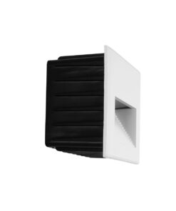 kelvo® STEPART KLV-101-0085 Χωνευτό Φωτιστικό Σκαλοπατιού / Διαδρόμου LED 3W 375lm 45° AC 220-240V Αδιάβροχο IP65 Θερμό Λευκό 2700K – Lumileds SMD Chip & TÜV SÜD Driver – Λευκό Ματ – Μ11.5 x Π5.3 x Υ8.3cm / Q10.6 x 7.6cm – 5 Χρόνια Εγγύηση