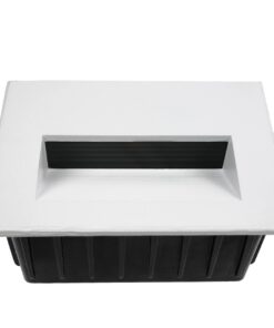 kelvo® STEPART KLV-101-0085 Χωνευτό Φωτιστικό Σκαλοπατιού / Διαδρόμου LED 3W 375lm 45° AC 220-240V Αδιάβροχο IP65 Θερμό Λευκό 2700K – Lumileds SMD Chip & TÜV SÜD Driver – Λευκό Ματ – Μ11.5 x Π5.3 x Υ8.3cm / Q10.6 x 7.6cm – 5 Χρόνια Εγγύηση