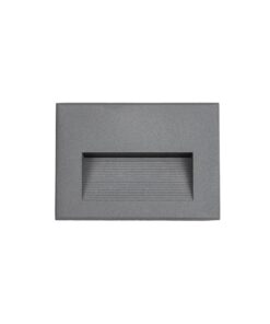 kelvo® STEPART KLV-101-0084 Χωνευτό Φωτιστικό Σκαλοπατιού / Διαδρόμου LED 3W 375lm 45° AC 220-240V Αδιάβροχο IP65 Θερμό Λευκό 2700K – Lumileds SMD Chip & TÜV SÜD Driver – Γκρι Ανθρακί Ματ – Μ11.5 x Π5.3 x Υ8.3cm / Q10.6 x 7.6cm – 5 Χρόνια Εγγύηση