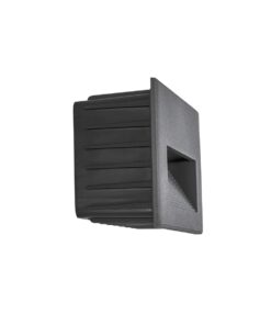 kelvo® STEPART KLV-101-0084 Χωνευτό Φωτιστικό Σκαλοπατιού / Διαδρόμου LED 3W 375lm 45° AC 220-240V Αδιάβροχο IP65 Θερμό Λευκό 2700K – Lumileds SMD Chip & TÜV SÜD Driver – Γκρι Ανθρακί Ματ – Μ11.5 x Π5.3 x Υ8.3cm / Q10.6 x 7.6cm – 5 Χρόνια Εγγύηση