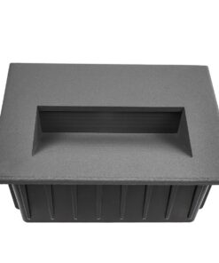 kelvo® STEPART KLV-101-0084 Χωνευτό Φωτιστικό Σκαλοπατιού / Διαδρόμου LED 3W 375lm 45° AC 220-240V Αδιάβροχο IP65 Θερμό Λευκό 2700K – Lumileds SMD Chip & TÜV SÜD Driver – Γκρι Ανθρακί Ματ – Μ11.5 x Π5.3 x Υ8.3cm / Q10.6 x 7.6cm – 5 Χρόνια Εγγύηση