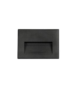 kelvo® STEPART KLV-101-0083 Χωνευτό Φωτιστικό Σκαλοπατιού / Διαδρόμου LED 3W 375lm 45° AC 220-240V Αδιάβροχο IP65 Θερμό Λευκό 2700K – Lumileds SMD Chip & TÜV SÜD Driver – Μαύρο Ματ – Μ11.5 x Π5.3 x Υ8.3cm / Q10.6 x 7.6cm – 5 Χρόνια Εγγύηση