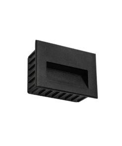 kelvo® STEPART KLV-101-0083 Χωνευτό Φωτιστικό Σκαλοπατιού / Διαδρόμου LED 3W 375lm 45° AC 220-240V Αδιάβροχο IP65 Θερμό Λευκό 2700K – Lumileds SMD Chip & TÜV SÜD Driver – Μαύρο Ματ – Μ11.5 x Π5.3 x Υ8.3cm / Q10.6 x 7.6cm – 5 Χρόνια Εγγύηση