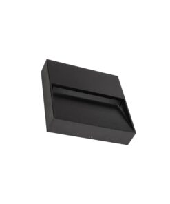 kelvo® STEPART KLV-101-0104 Φωτιστικό Σκαλοπατιού / Διαδρόμου LED 4W 500lm 45° AC 220-240V Αδιάβροχο IP65 Θερμό Λευκό 2700K – Lumileds SMD Chip & TÜV SÜD Driver – Μαύρο Ματ – Μ15 x Π3.5 x Υ15cm – 5 Χρόνια Εγγύηση