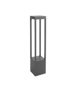 kelvo® GREMO KLV-101-0124 Φωτιστικό Κολωνάκι Κήπου LED 7W 875lm 45° AC 220-240V Αδιάβροχο IP65 Θερμό Λευκό 2700K – Bridgelux COB Chip & TÜV SÜD Driver – Γκρι Ανθρακί Ματ – Μ15 x Π15 x Υ80.5cm – 5 Χρόνια Εγγύηση