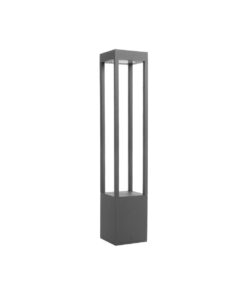 kelvo® GREMO KLV-101-0124 Φωτιστικό Κολωνάκι Κήπου LED 7W 875lm 45° AC 220-240V Αδιάβροχο IP65 Θερμό Λευκό 2700K – Bridgelux COB Chip & TÜV SÜD Driver – Γκρι Ανθρακί Ματ – Μ15 x Π15 x Υ80.5cm – 5 Χρόνια Εγγύηση