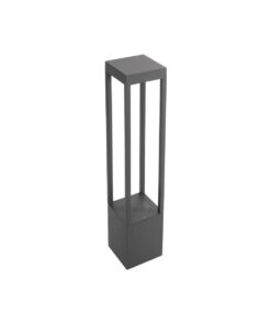 kelvo® GREMO KLV-101-0124 Φωτιστικό Κολωνάκι Κήπου LED 7W 875lm 45° AC 220-240V Αδιάβροχο IP65 Θερμό Λευκό 2700K – Bridgelux COB Chip & TÜV SÜD Driver – Γκρι Ανθρακί Ματ – Μ15 x Π15 x Υ80.5cm – 5 Χρόνια Εγγύηση