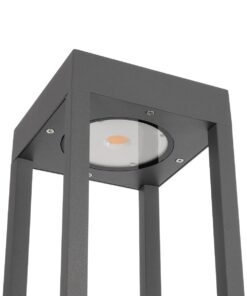 kelvo® GREMO KLV-101-0124 Φωτιστικό Κολωνάκι Κήπου LED 7W 875lm 45° AC 220-240V Αδιάβροχο IP65 Θερμό Λευκό 2700K – Bridgelux COB Chip & TÜV SÜD Driver – Γκρι Ανθρακί Ματ – Μ15 x Π15 x Υ80.5cm – 5 Χρόνια Εγγύηση