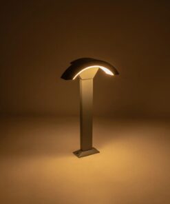 kelvo® GREMO KLV-101-0125 Φωτιστικό Κολωνάκι Κήπου LED 10W 1250lm 45° AC 220-240V Αδιάβροχο IP65 Θερμό Λευκό 2700K – Lumileds SMD Chip & TÜV SÜD Driver – Γκρι Ανθρακί Ματ – Μ29.5 x Π11.5 x Υ50cm – 5 Χρόνια Εγγύηση