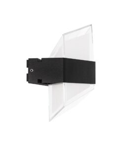 GLOBOSTAR® EMPIRE 60780 Μοντέρνο Φωτιστικό Τοίχου – Απλίκα LED 12W 1260lm 120° AC 220-240V Αδιάβροχο IP65 Φυσικό Λευκό 4500K – Bridgelux SMD Chip & TÜV SÜD Driver – Μαύρο Ματ – Μ18.5 x Π10 x Υ17.5cm – 3 Χρόνια Εγγύηση
