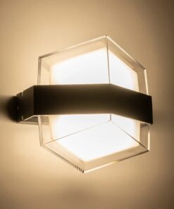 GLOBOSTAR® EMPIRE 60780 Μοντέρνο Φωτιστικό Τοίχου – Απλίκα LED 12W 1260lm 120° AC 220-240V Αδιάβροχο IP65 Φυσικό Λευκό 4500K – Bridgelux SMD Chip & TÜV SÜD Driver – Μαύρο Ματ – Μ18.5 x Π10 x Υ17.5cm – 3 Χρόνια Εγγύηση