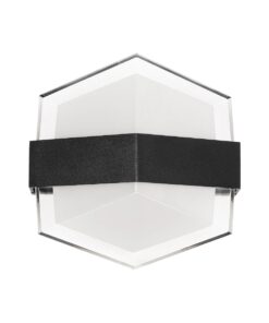 GLOBOSTAR® EMPIRE 60781 Μοντέρνο Φωτιστικό Τοίχου – Απλίκα LED 12W 1200lm 120° AC 220-240V Αδιάβροχο IP65 Θερμό Λευκό 2700K – Bridgelux SMD Chip & TÜV SÜD Driver – Μαύρο Ματ – Μ18.5 x Π10 x Υ17.5cm – 3 Χρόνια Εγγύηση