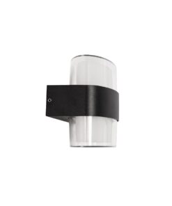 GLOBOSTAR® EMPIRE 60782 Μοντέρνο Φωτιστικό Τοίχου – Απλίκα LED 12W 1260lm 120° AC 220-240V Αδιάβροχο IP65 Φυσικό Λευκό 4500K – Bridgelux SMD Chip & TÜV SÜD Driver – Μαύρο Ματ – Μ18.5 x Π9 x Υ12cm – 3 Χρόνια Εγγύηση