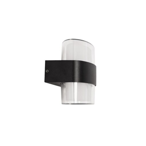 GLOBOSTAR® EMPIRE 60782 Μοντέρνο Φωτιστικό Τοίχου – Απλίκα LED 12W 1260lm 120° AC 220-240V Αδιάβροχο IP65 Φυσικό Λευκό 4500K – Bridgelux SMD Chip & TÜV SÜD Driver – Μαύρο Ματ – Μ18.5 x Π9 x Υ12cm – 3 Χρόνια Εγγύηση