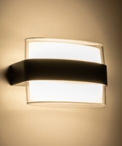 GLOBOSTAR® EMPIRE 60782 Μοντέρνο Φωτιστικό Τοίχου – Απλίκα LED 12W 1260lm 120° AC 220-240V Αδιάβροχο IP65 Φυσικό Λευκό 4500K – Bridgelux SMD Chip & TÜV SÜD Driver – Μαύρο Ματ – Μ18.5 x Π9 x Υ12cm – 3 Χρόνια Εγγύηση
