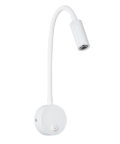 Alternative view of GLOBOSTAR® GOOSE 60876 Μοντέρνο Φωτιστικό Τοίχου - Απλίκα Ξενοδοχείου Reading Light LED 3W 300lm 36° AC 220-240V IP20 Φυσικό Λευκό 4500K - CREE XPE Chip & TÜV SÜD Driver - Λευκό Ματ - Μ6.5 x Π15 x Υ24.5cm - 3 Χρόνια Εγγύηση