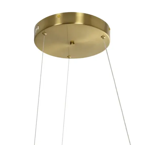 GLOBOSTAR® DEXTER 60920 Μοντέρνο Κρεμαστό Φωτιστικό Οροφής LED 120W 13440lm 300° AC 220-240V IP20 Ρυθμιζόμενο Λευκό CCT με Χειριστήριο από 2700K έως 6000K Dimmable - Lumileds SMD Chip - Χρυσό Βούρτσας - Μ103 x Π103 x Υ30cm - 3 Χρόνια Εγγύηση - Image 8