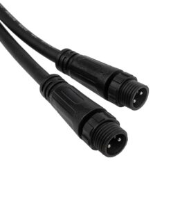 GLOBOSTAR® CONNECTOR 60954 2 Pin Καλώδιο/Επέκταση Τ 1 Μέτρου με Είσοδο 1 x Αρσενικό Βύσμα & Έξοδο 2 x Θηλυκά Βύσματα Αδιάβροχο IP68 – Μαύρο – Μ100 x Π3.7 x Υ1.4cm