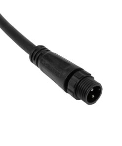 GLOBOSTAR® CONNECTOR 60955 2 Pin Καλώδιο/Επέκταση Ι 1 Μέτρου με Είσοδο 1 x Αρσενικό Βύσμα & Έξοδο 1 x Θηλυκό Βύσμα Αδιάβροχο IP68 – Μαύρο – Μ100 x Π1.5 x Υ1.5cm