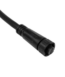 GLOBOSTAR® CONNECTOR 60955 2 Pin Καλώδιο/Επέκταση Ι 1 Μέτρου με Είσοδο 1 x Αρσενικό Βύσμα & Έξοδο 1 x Θηλυκό Βύσμα Αδιάβροχο IP68 – Μαύρο – Μ100 x Π1.5 x Υ1.5cm
